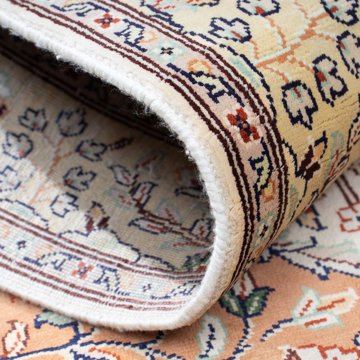 Jedwabny dywan - Kashmir Silk - 124 x 76 cm - beżowy