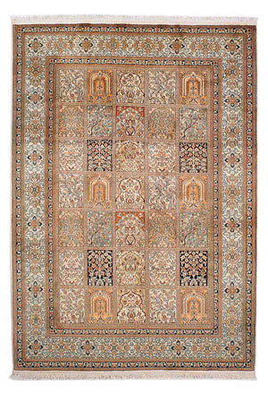 Jedwabny dywan - Kashmir Silk - 221 x 158 cm - wielokolorowy