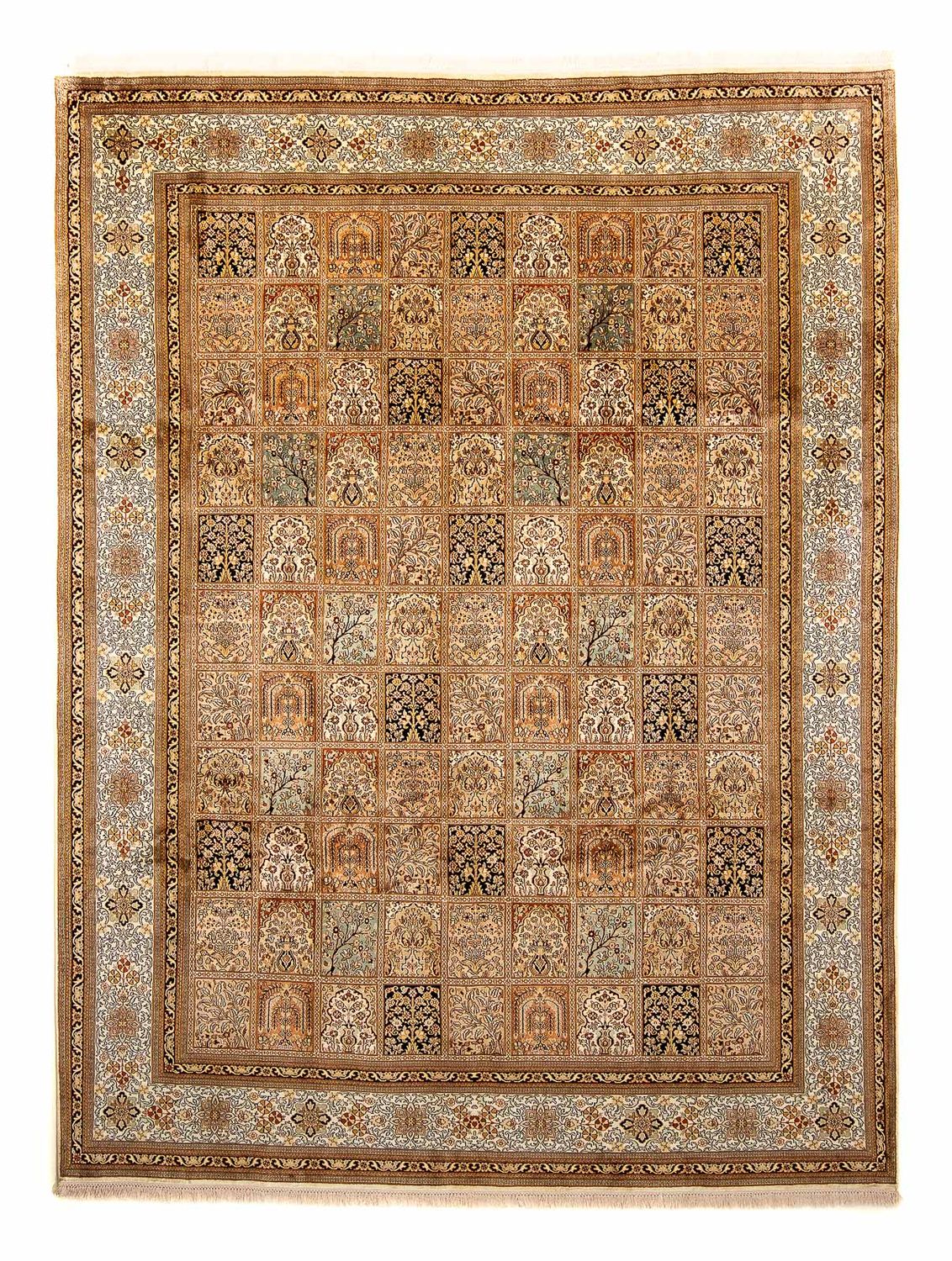 Jedwabny dywan - Kashmir Silk - 325 x 249 cm - brązowy