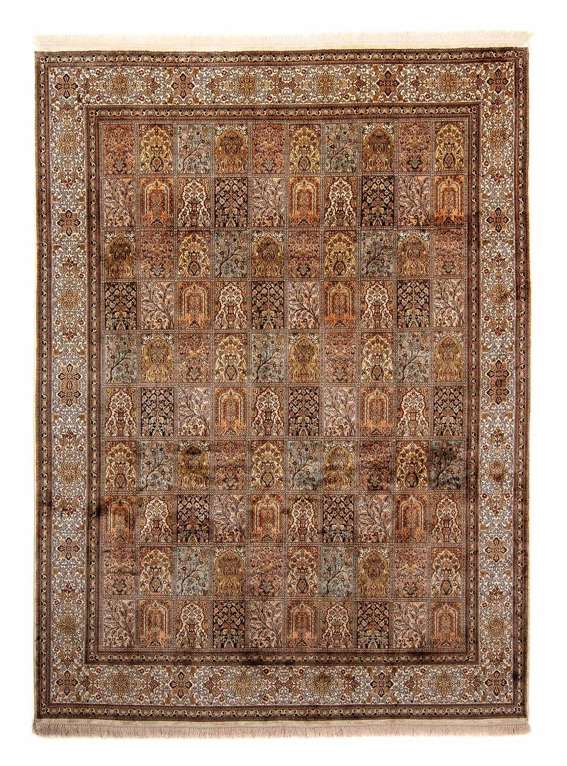 Jedwabny dywan - Kashmir Silk - 332 x 248 cm - brązowy