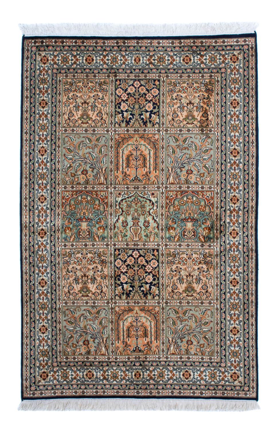 Jedwabny dywan - Kashmir Silk - 150 x 92 cm - wielokolorowy