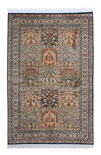 Jedwabny dywan - Kashmir Silk - 150 x 92 cm - wielokolorowy