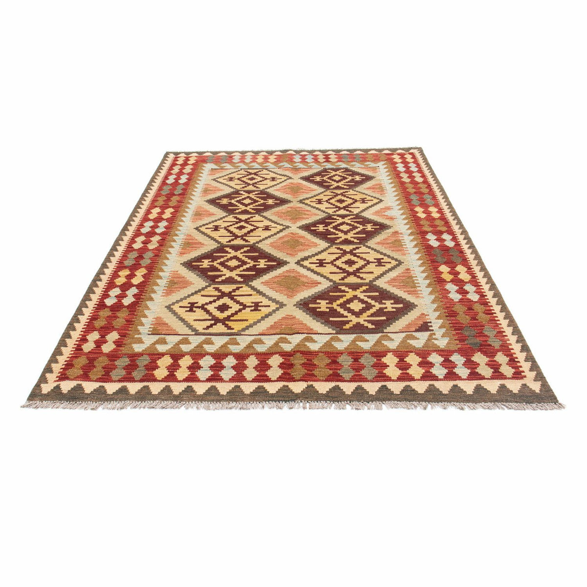 Dywan Kelim - Orientalny - 201 x 153 cm - beżowy