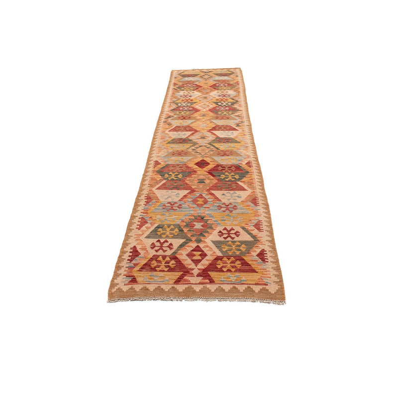 Biegacz Dywan Kelim - Splash - 390 x 76 cm - jasna czerwień