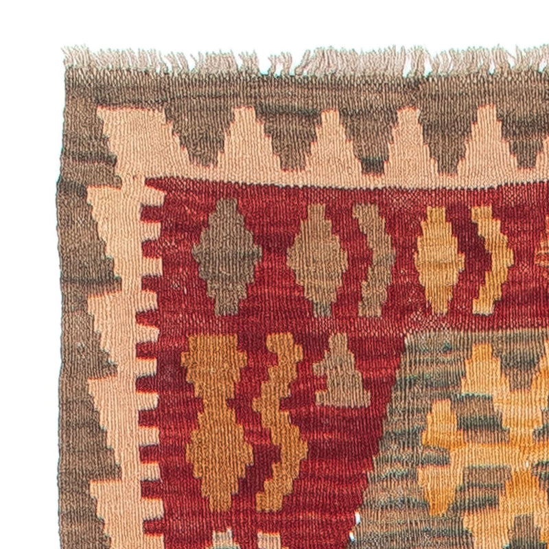 Biegacz Dywan Kelim - Splash - 389 x 76 cm - czerwony