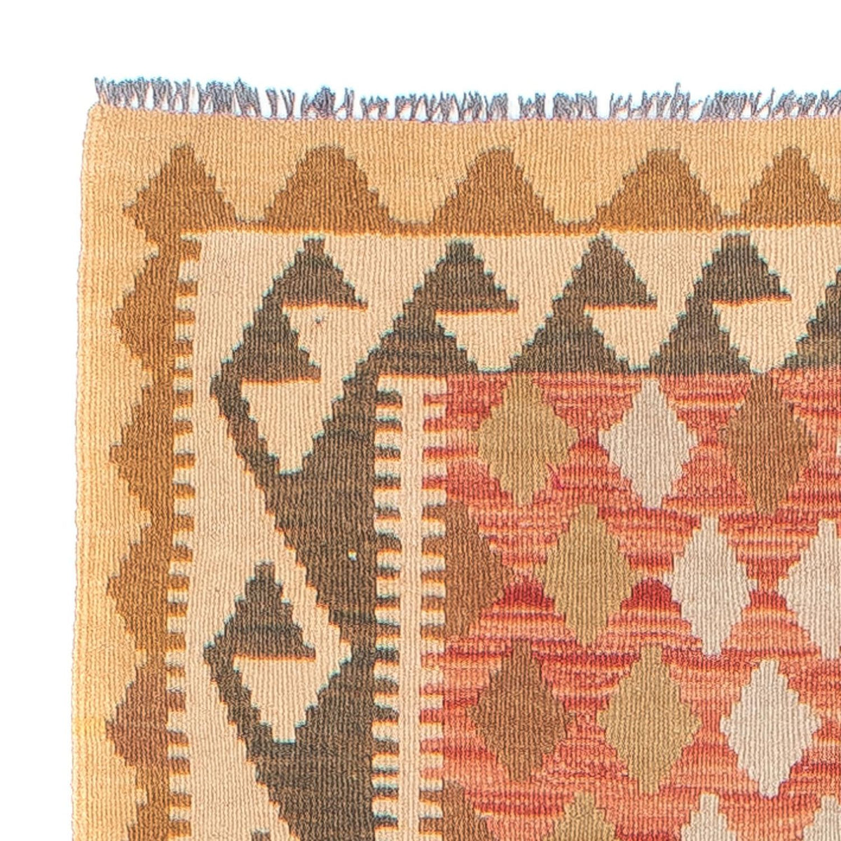 Biegacz Dywan Kelim - Splash - 300 x 82 cm - jasna czerwień