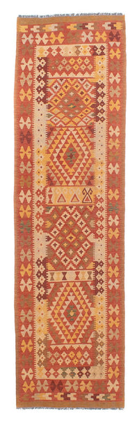 Biegacz Dywan Kelim - Splash - 323 x 90 cm - jasna czerwień