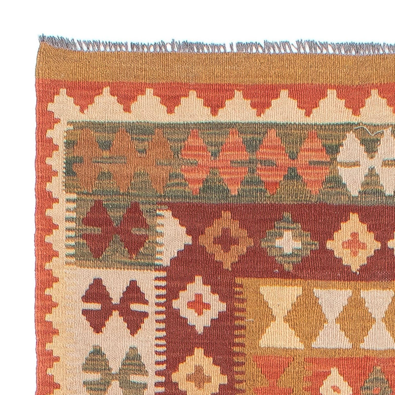 Biegacz Dywan Kelim - Splash - 309 x 93 cm - jasna czerwień