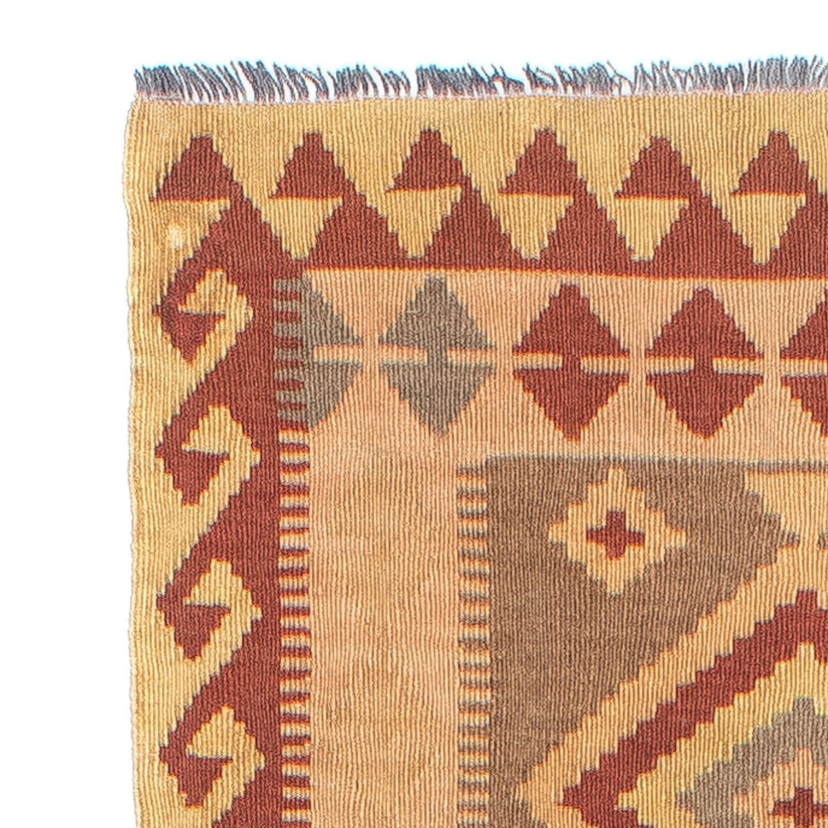 Biegacz Dywan Kelim - Splash - 301 x 80 cm - jasnobrązowy