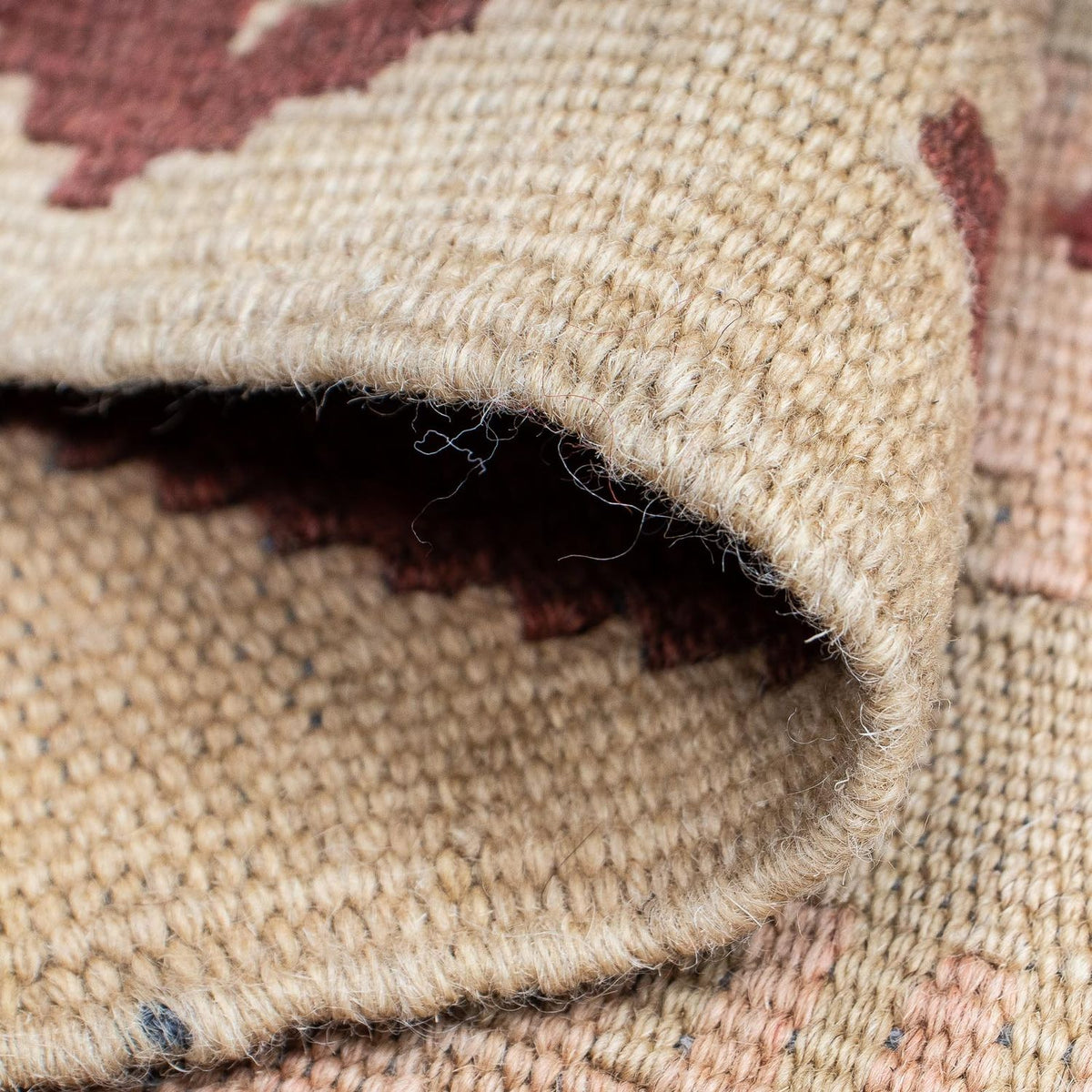 Biegacz Dywan Kelim - Splash - 301 x 80 cm - jasnobrązowy