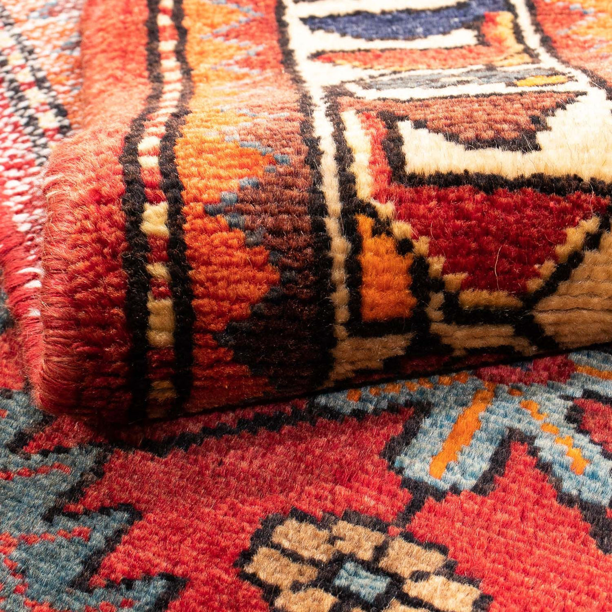 Perski dywan - Nomadyczny - 146 x 88 cm - ciemna czerwień