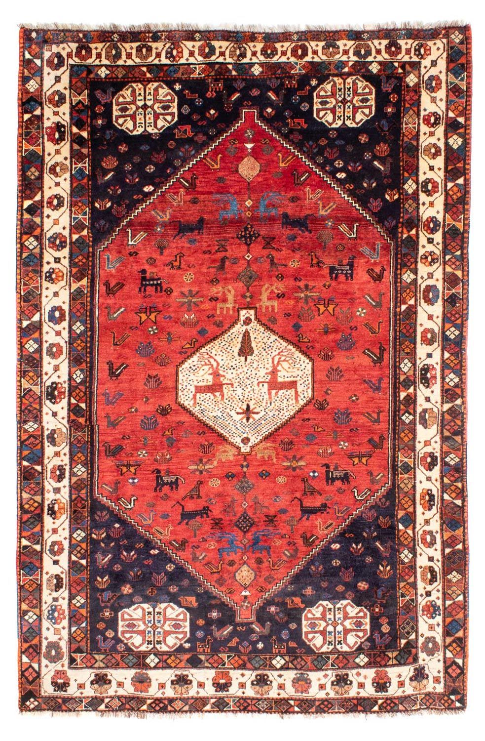 Perski dywan - Nomadyczny - 300 x 205 cm - ciemna czerwień