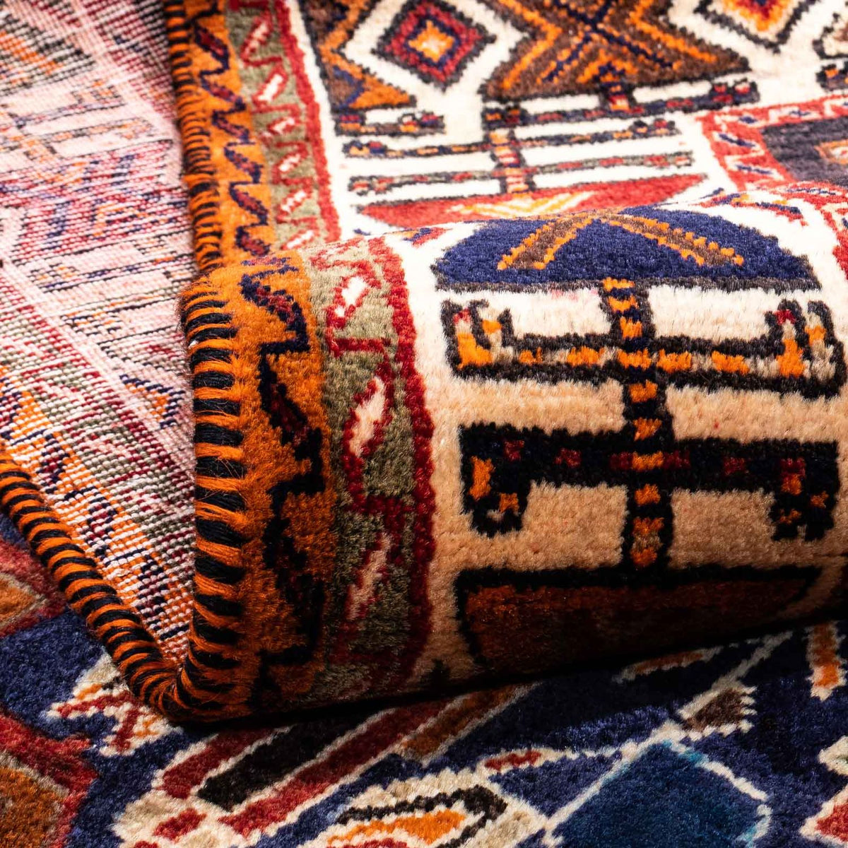 Perski dywan - Nomadyczny - 257 x 160 cm - ciemna czerwień