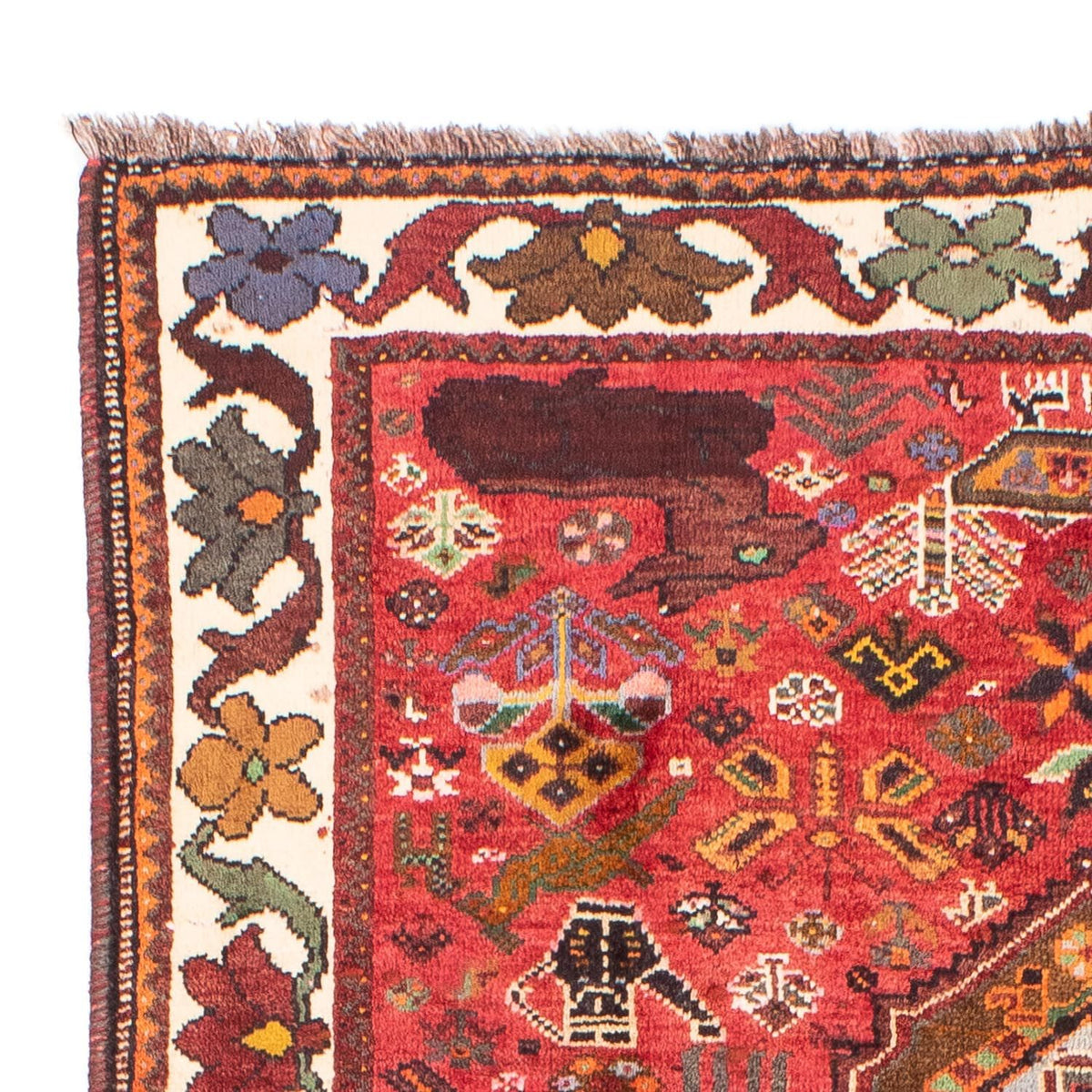 Perski dywan - Nomadyczny - 210 x 140 cm - ciemna czerwień