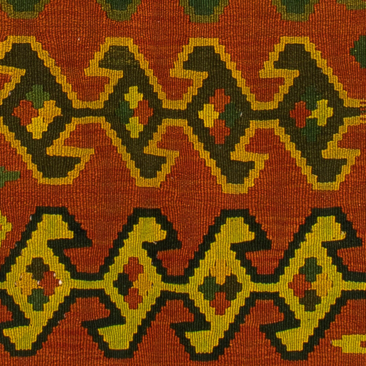 Dywan Kelim - Orientalny - 208 x 150 cm - ciemna zieleń