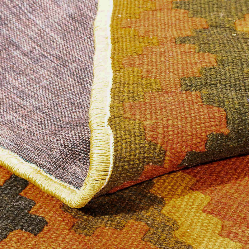 Dywan Kelim - Orientalny - 190 x 149 cm - złoto