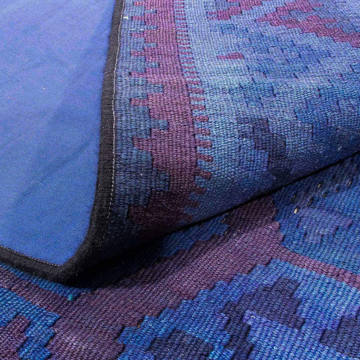 Dywan Kelim - Orientalny - 195 x 155 cm - niebieski