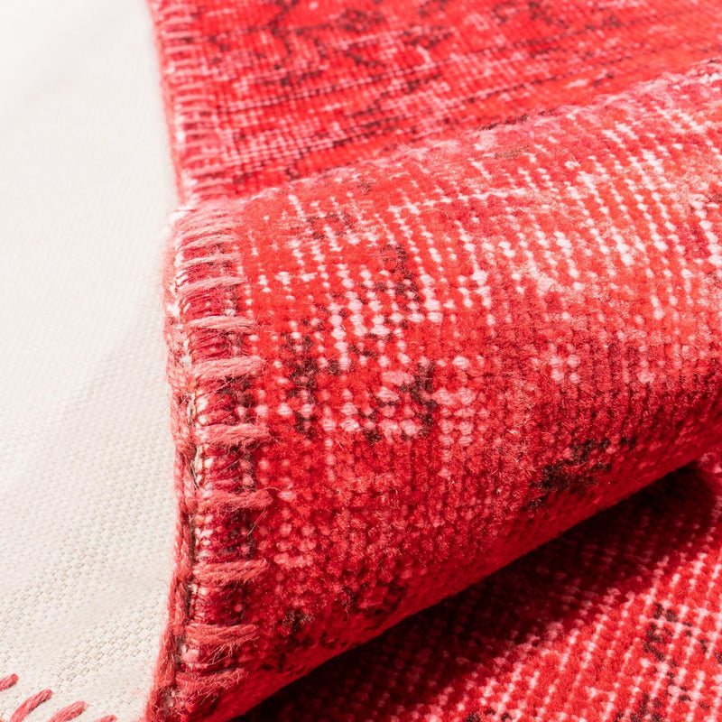 Dywan patchworkowy - 240 x 170 cm - ciemna czerwień