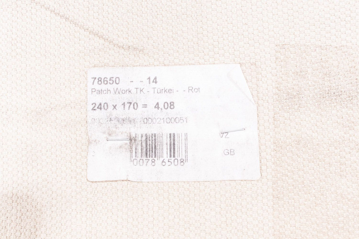 Dywan patchworkowy - 240 x 170 cm - ciemna czerwień