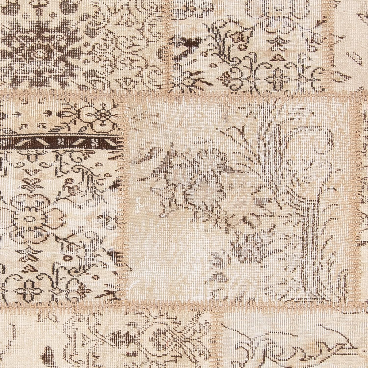 Dywan patchworkowy - 240 x 170 cm - jasnobrązowy