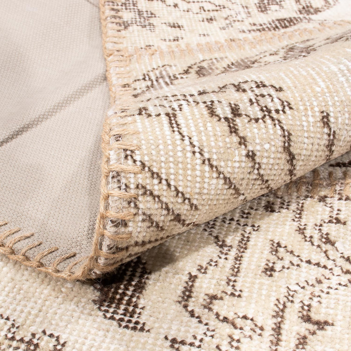 Dywan patchworkowy - 240 x 170 cm - jasnobrązowy