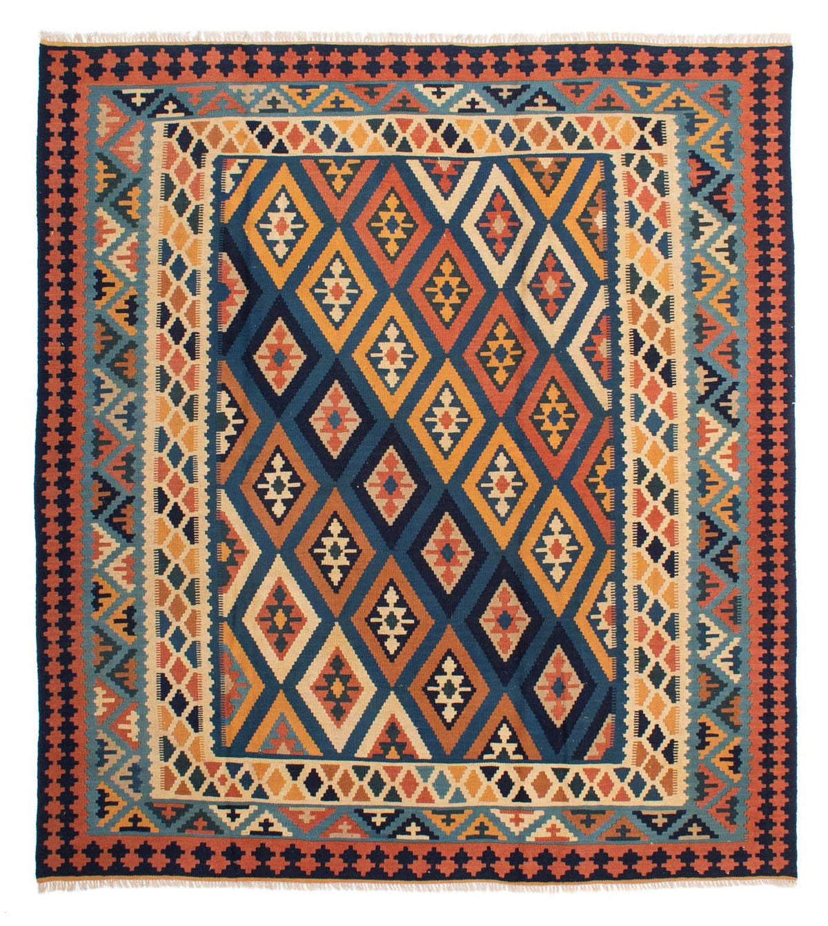 Dywan Kelim - Orientalny - 230 x 212 cm - wielokolorowy