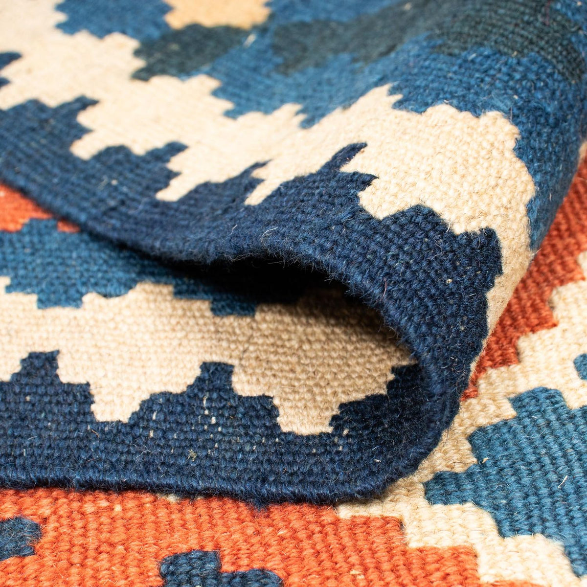 Dywan Kelim - Orientalny kwadratowy  - 208 x 194 cm - wielokolorowy