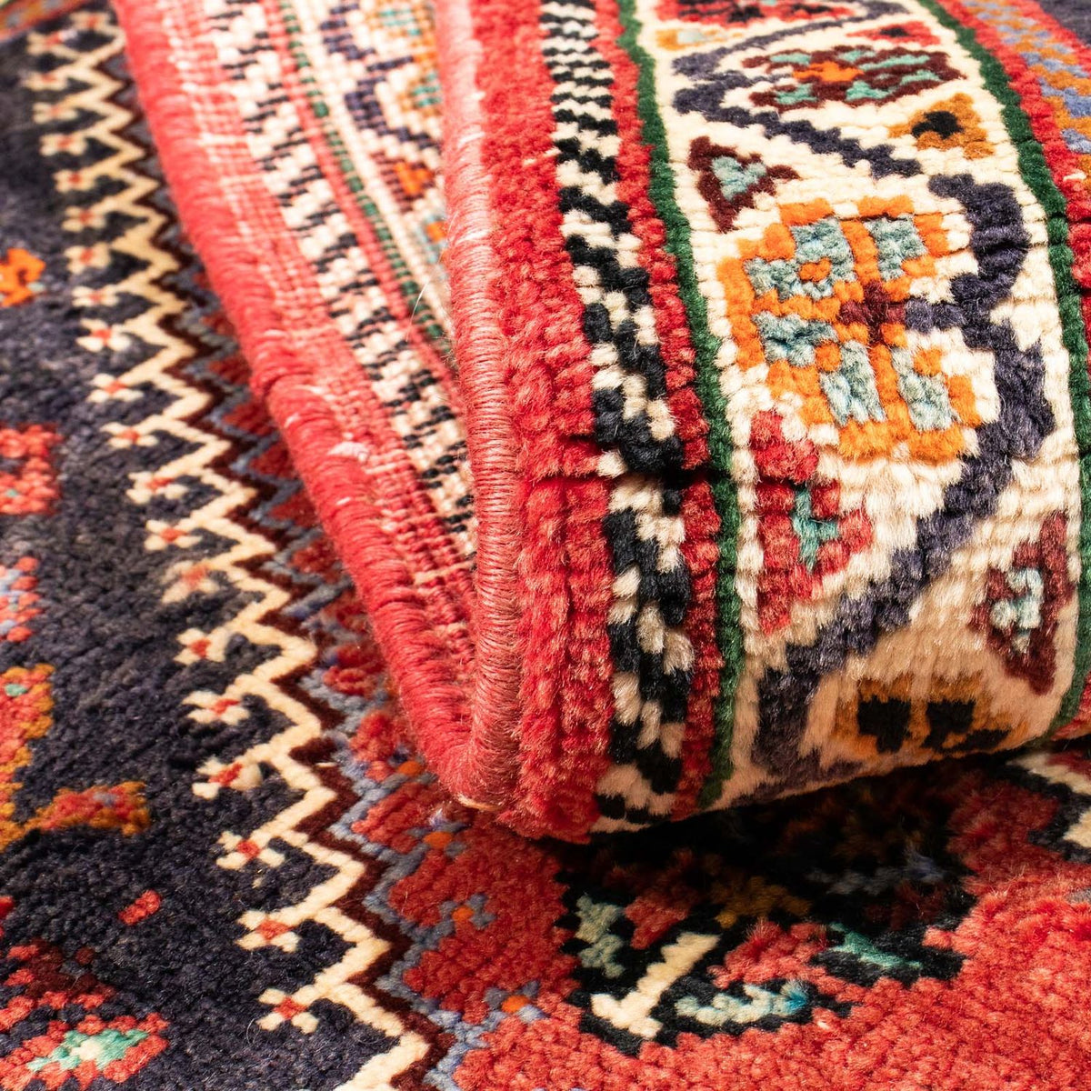 Perski dywan - Nomadyczny - 160 x 117 cm - czerwony