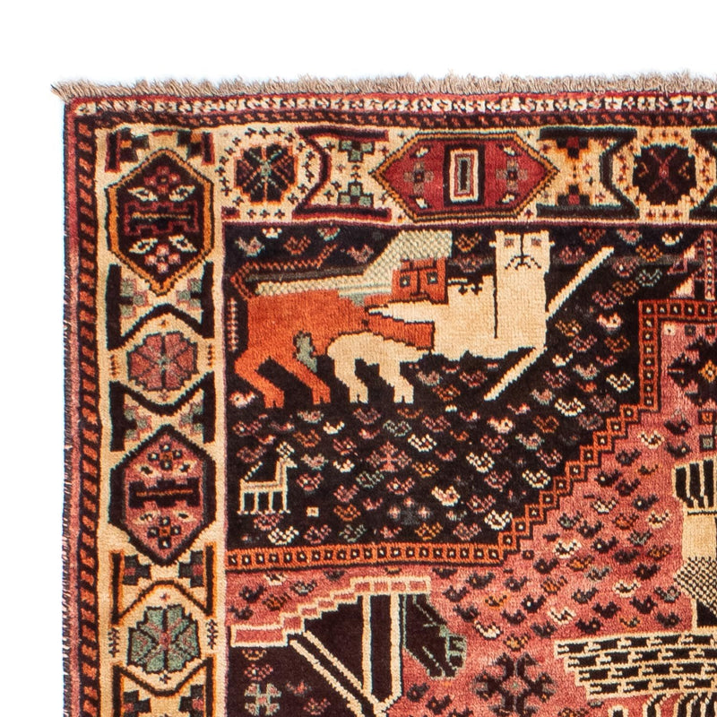 Perski dywan - Nomadyczny - 192 x 155 cm - jasna czerwień