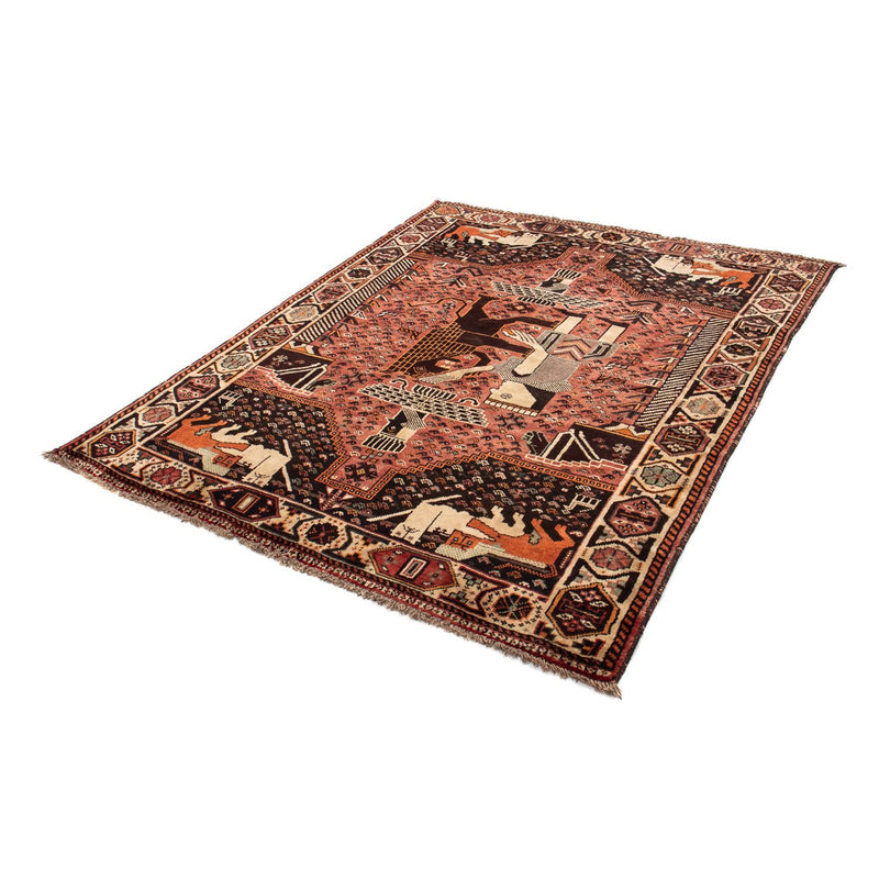 Perski dywan - Nomadyczny - 192 x 155 cm - jasna czerwień