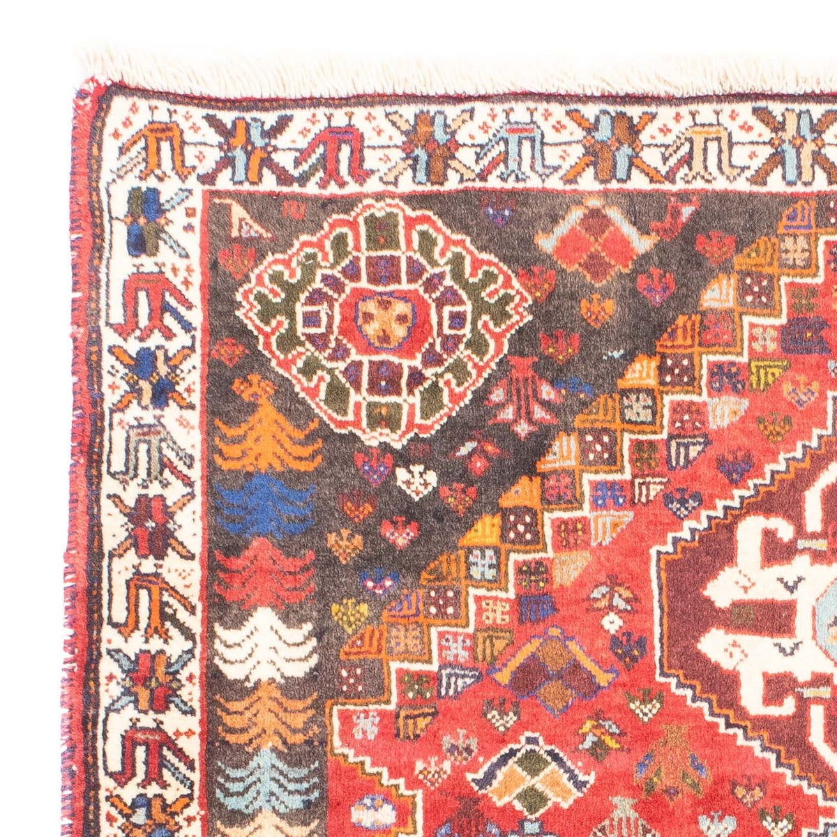 Perski dywan - Nomadyczny - 150 x 120 cm - ciemna czerwień