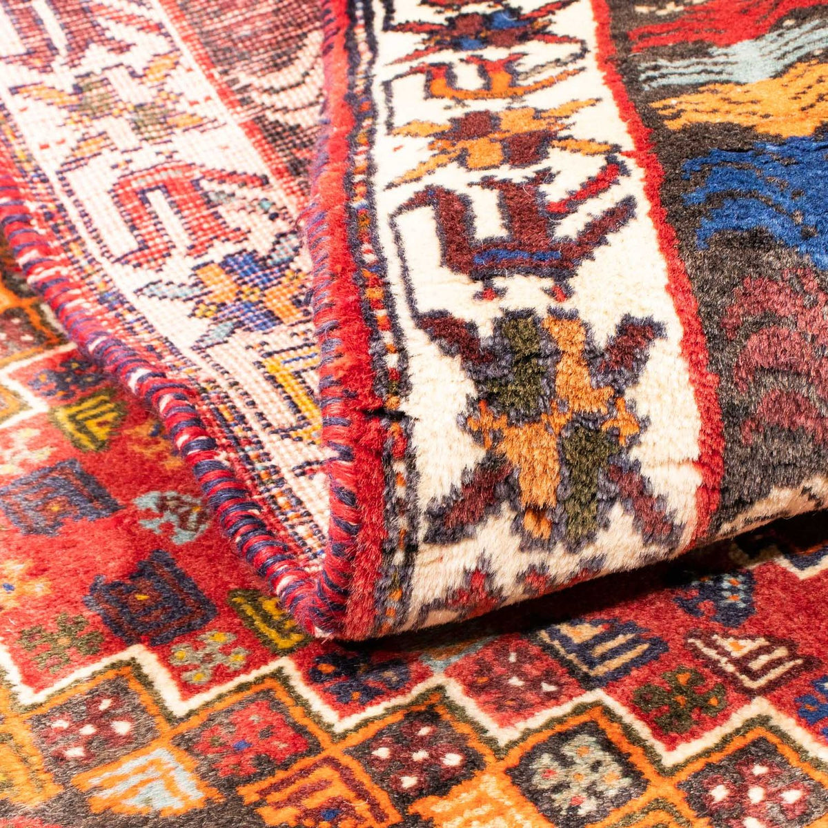 Perski dywan - Nomadyczny - 150 x 120 cm - ciemna czerwień