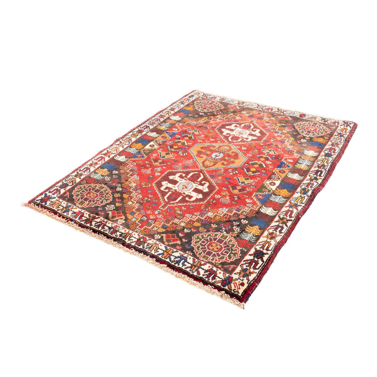 Perski dywan - Nomadyczny - 150 x 120 cm - ciemna czerwień