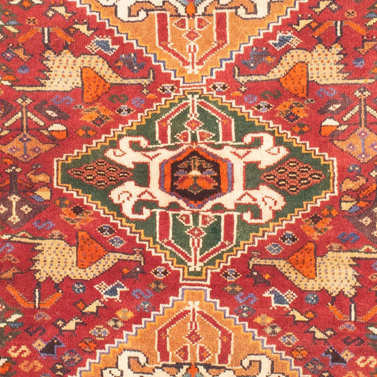 Perski dywan - Nomadyczny - 143 x 110 cm - ciemna czerwień