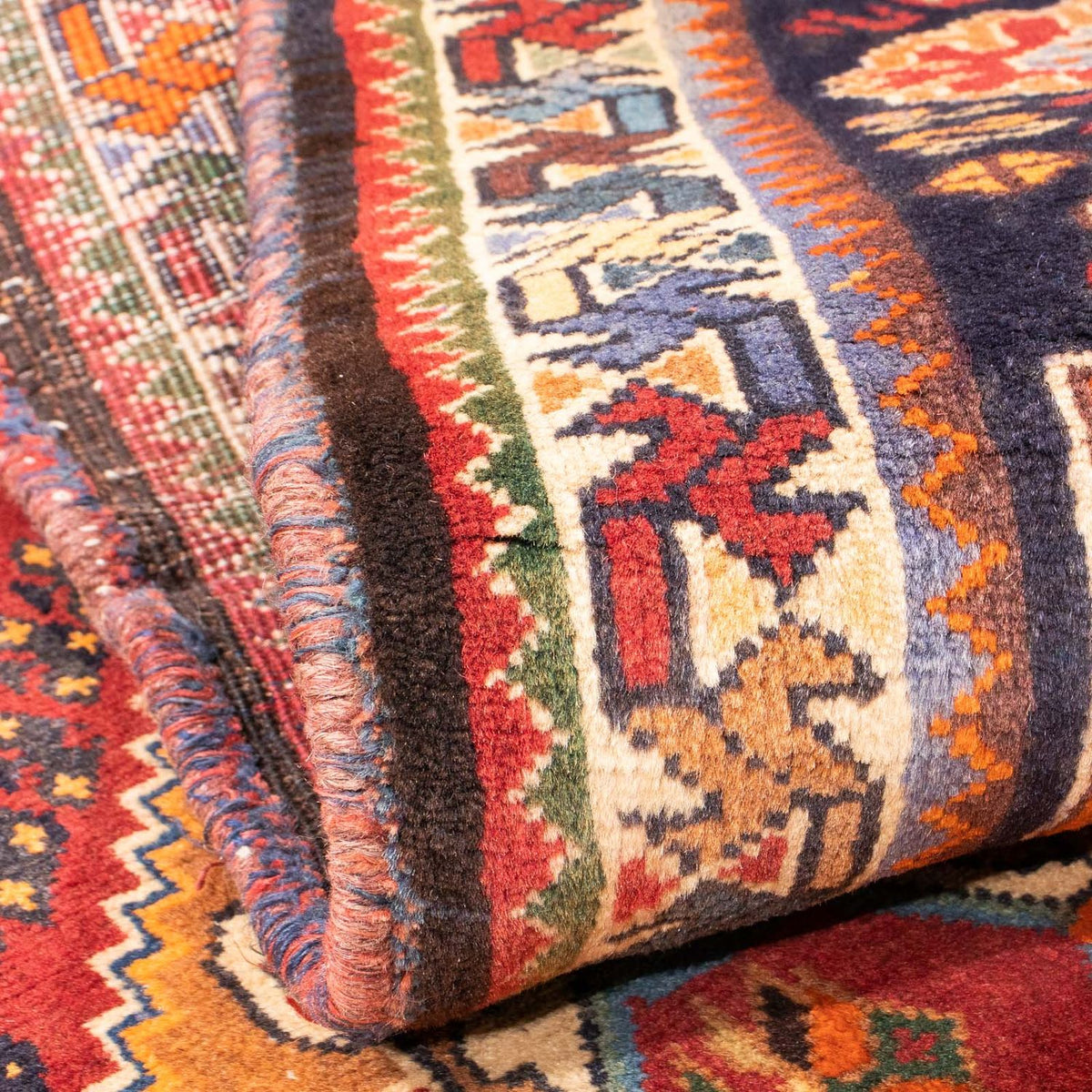 Perski dywan - Nomadyczny - 143 x 110 cm - ciemna czerwień