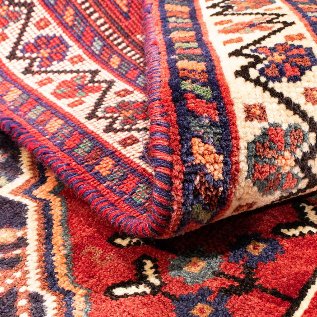 Perski dywan - Nomadyczny - 162 x 127 cm - czerwony