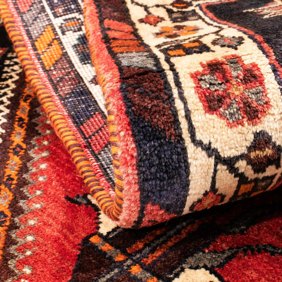 Perski dywan - Nomadyczny - 147 x 110 cm - ciemnoniebieski