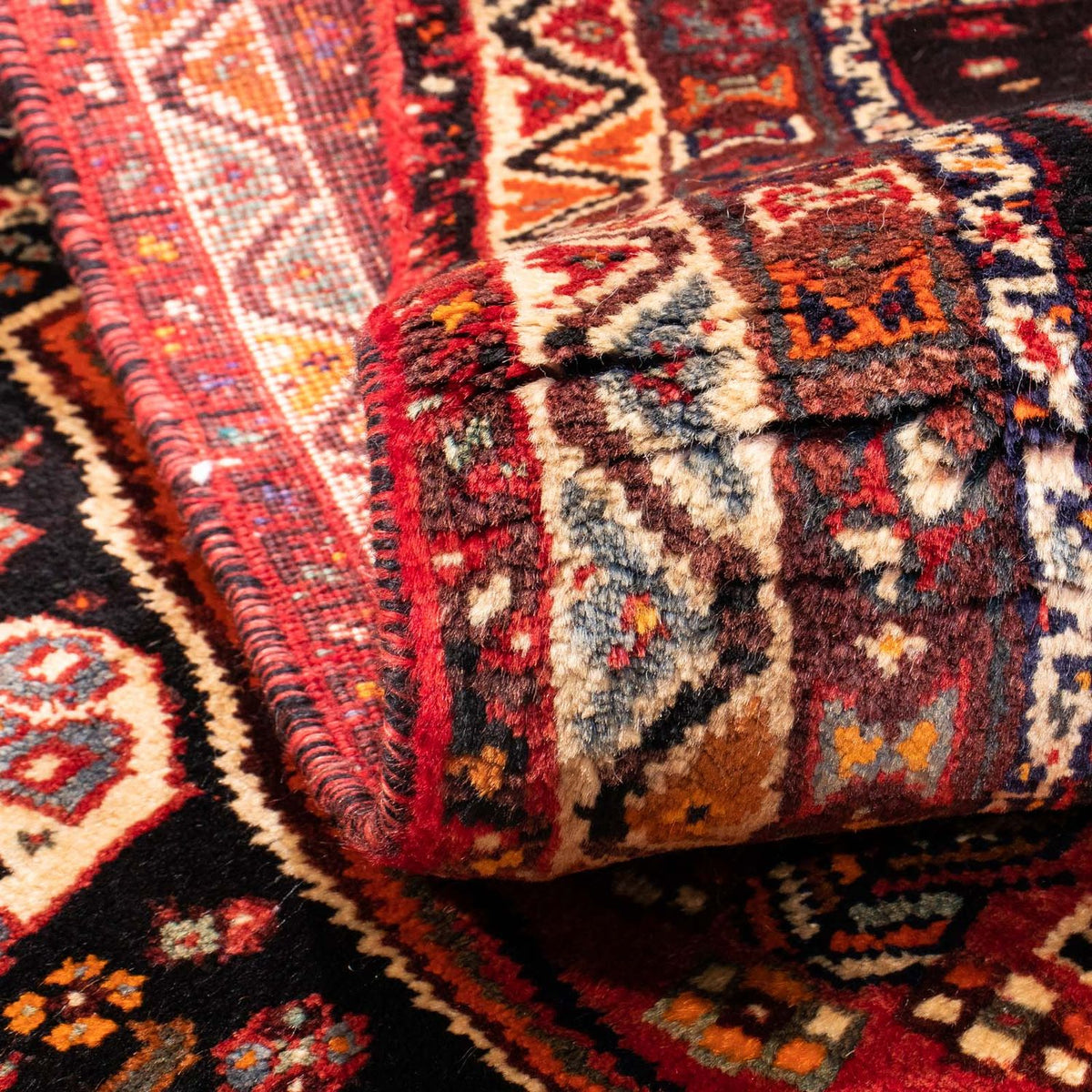 Perski dywan - Nomadyczny - 160 x 105 cm - czerwony