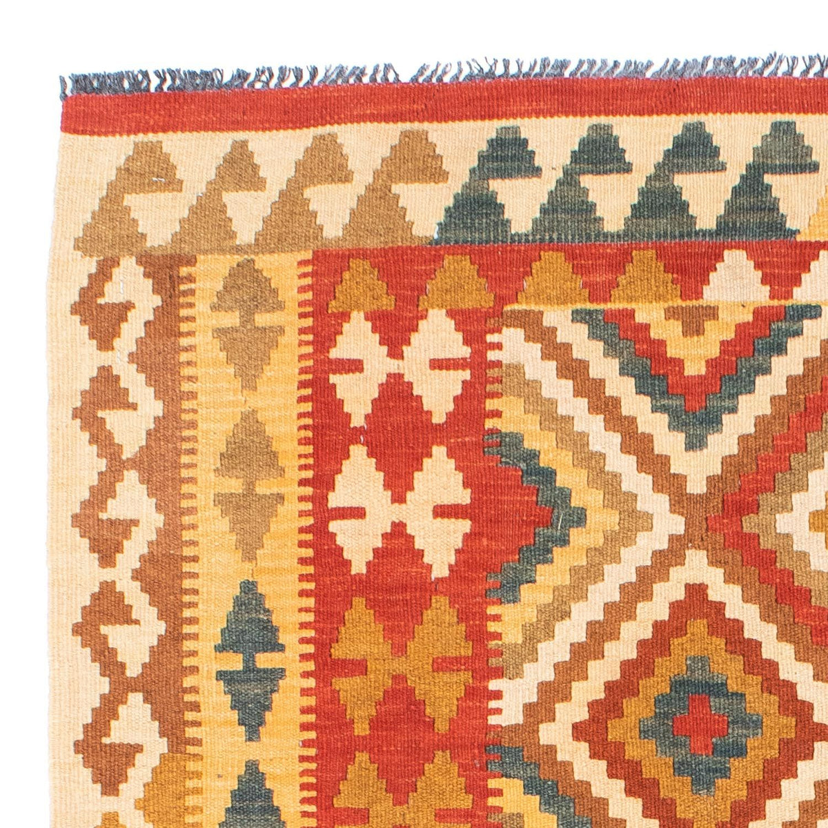 Dywan Kelim - Orientalny - 200 x 133 cm - czerwony