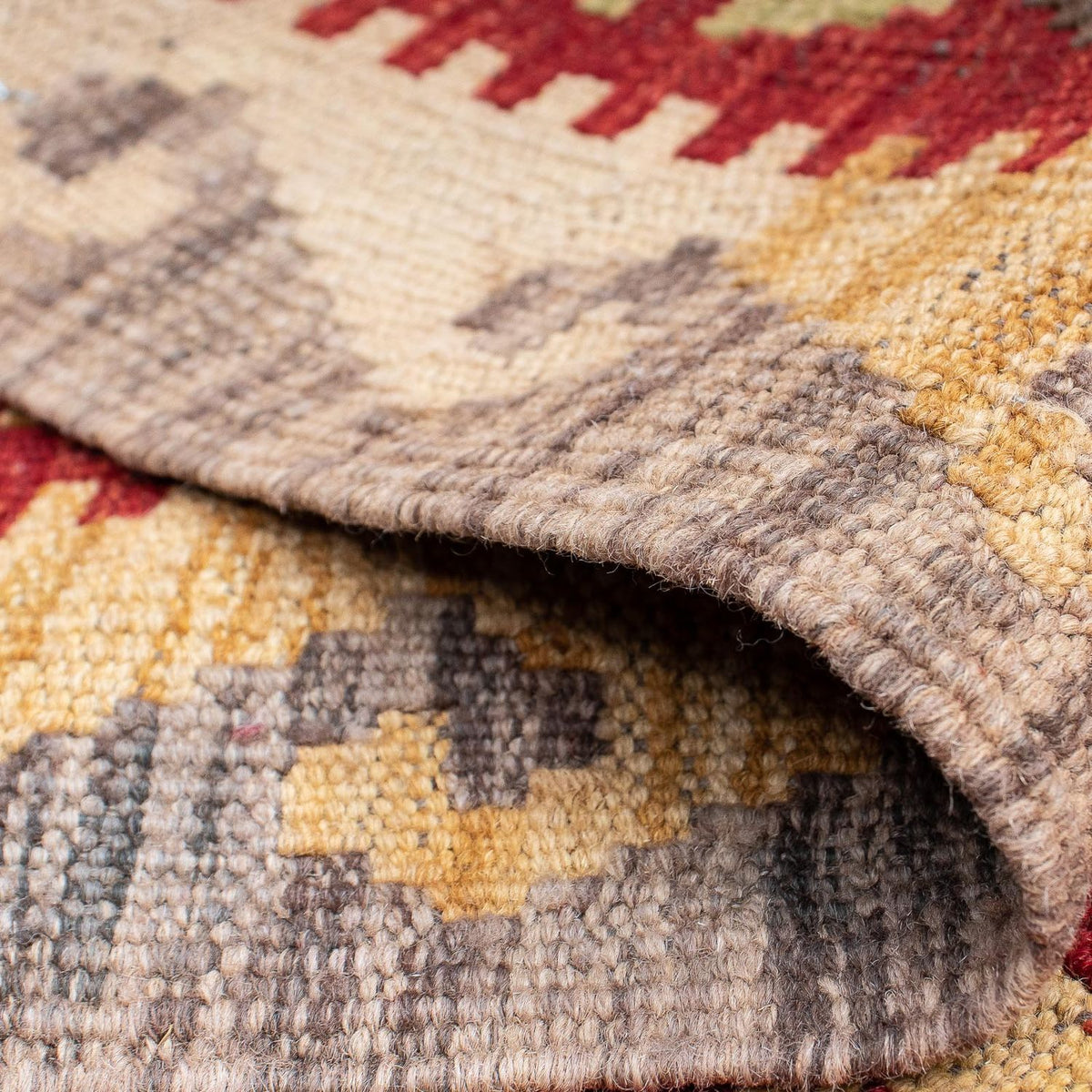 Biegacz Dywan Kelim - Splash - 199 x 65 cm - czerwony