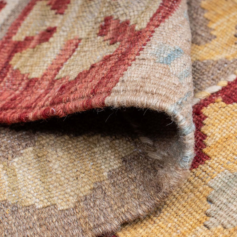 Biegacz Dywan Kelim - Splash - 204 x 67 cm - czerwony