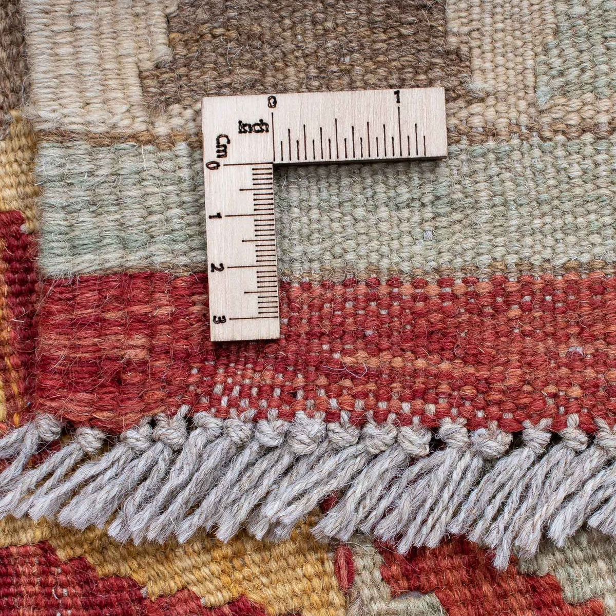 Biegacz Dywan Kelim - Splash - 204 x 67 cm - czerwony