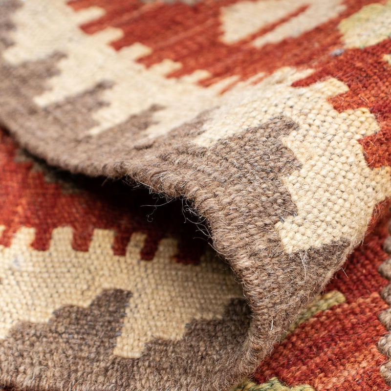 Biegacz Dywan Kelim - Splash - 200 x 66 cm - czerwony