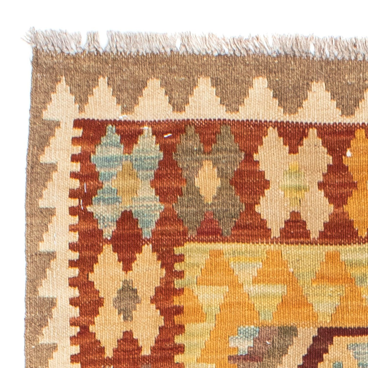 Biegacz Dywan Kelim - Orientalny - 191 x 74 cm - beżowy