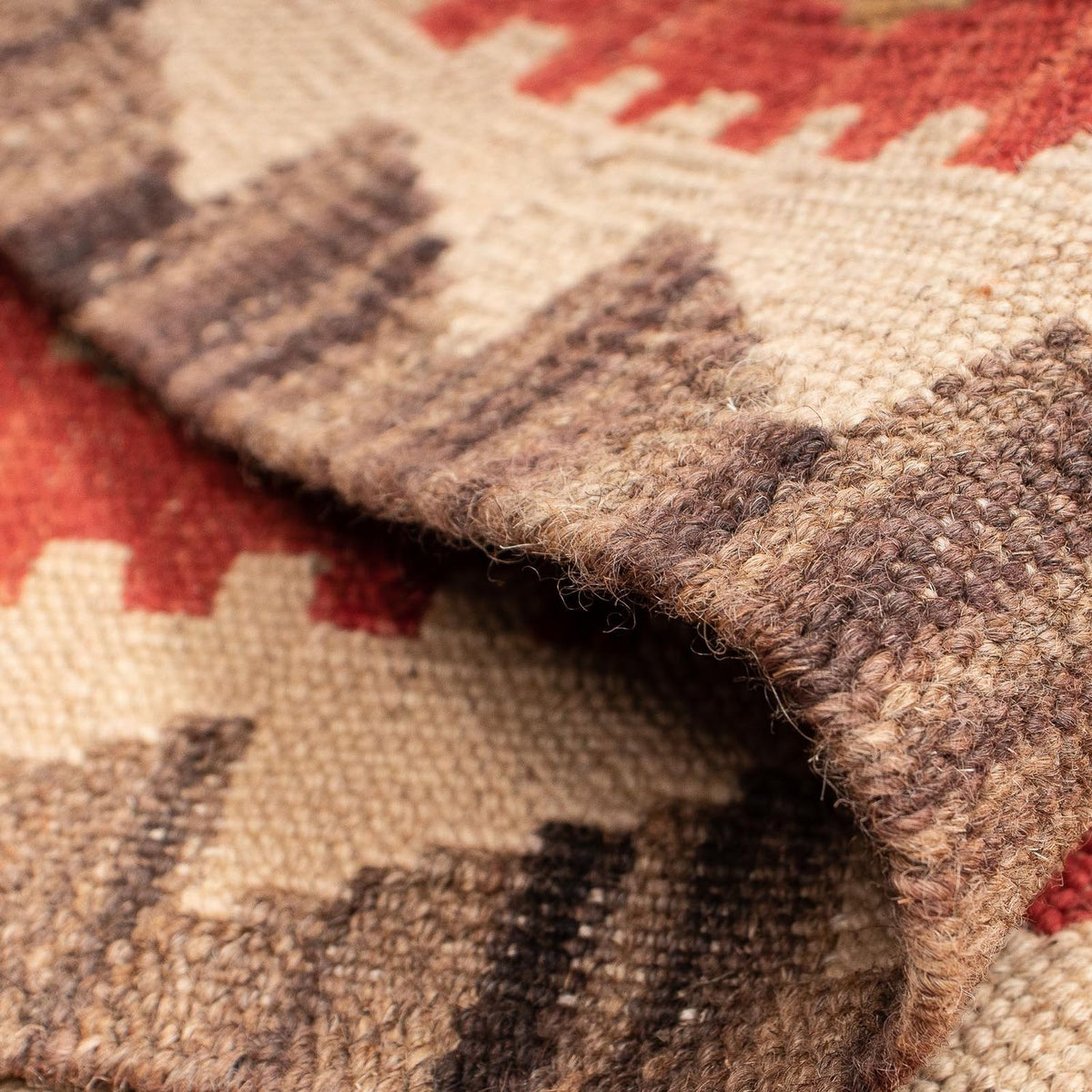 Biegacz Dywan Kelim - Splash - 186 x 68 cm - czerwony