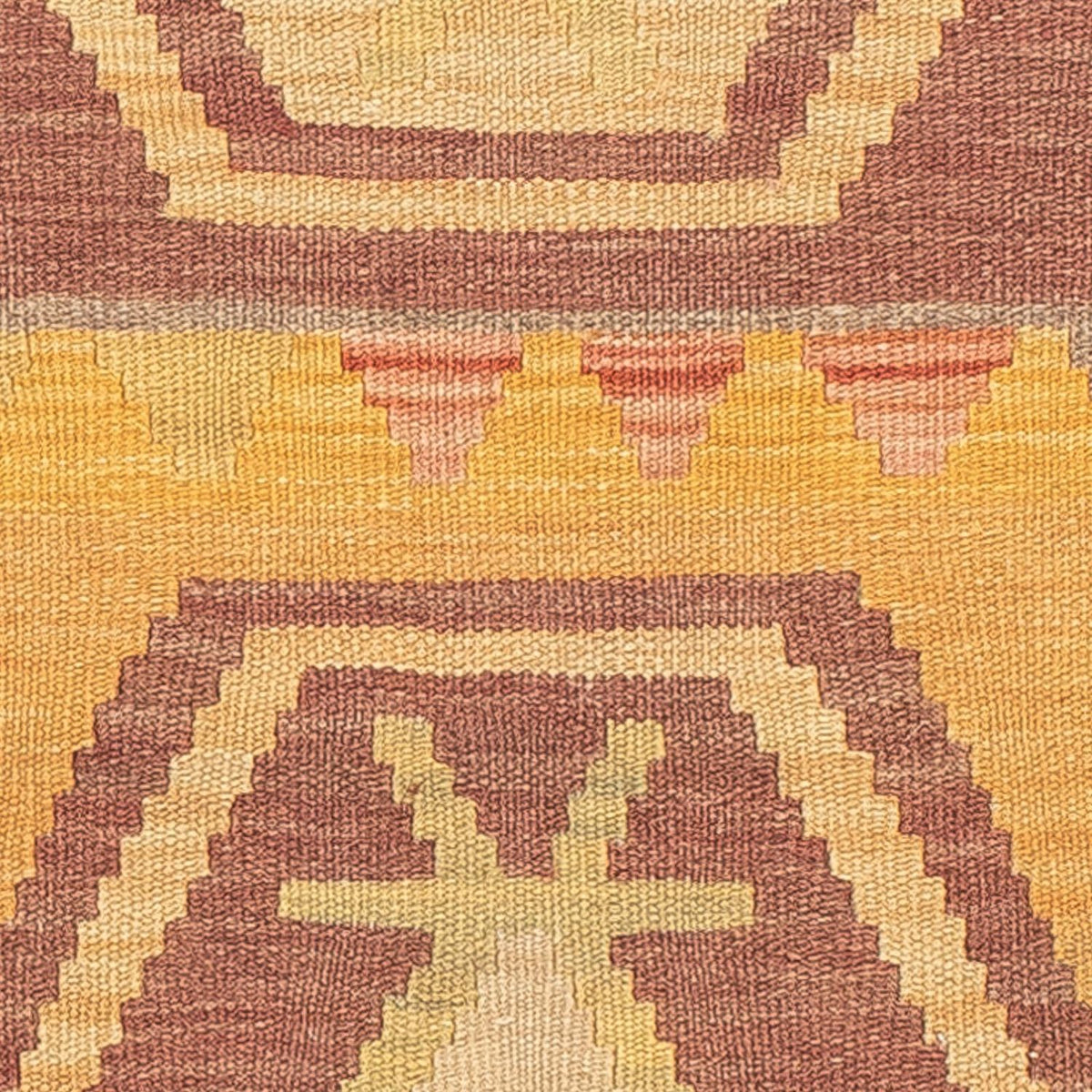 Biegacz Dywan Kelim - Splash - 191 x 52 cm - złoto