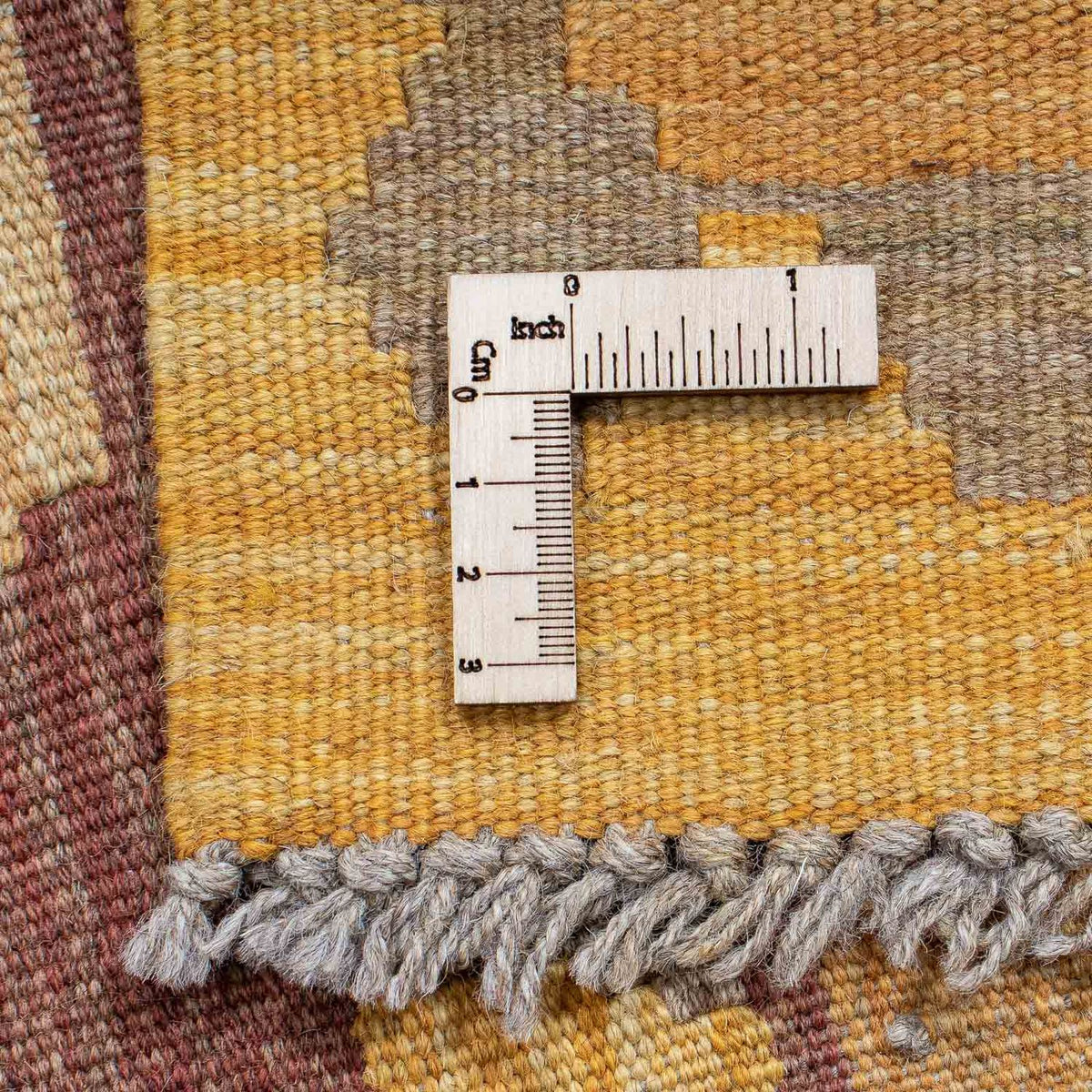 Biegacz Dywan Kelim - Splash - 191 x 52 cm - złoto