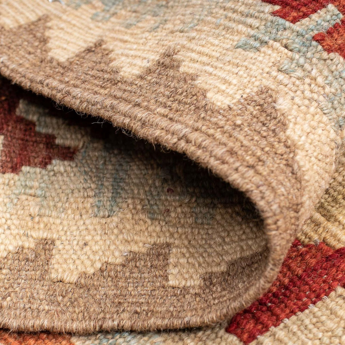 Biegacz Dywan Kelim - Splash - 191 x 60 cm - jasnobrązowy