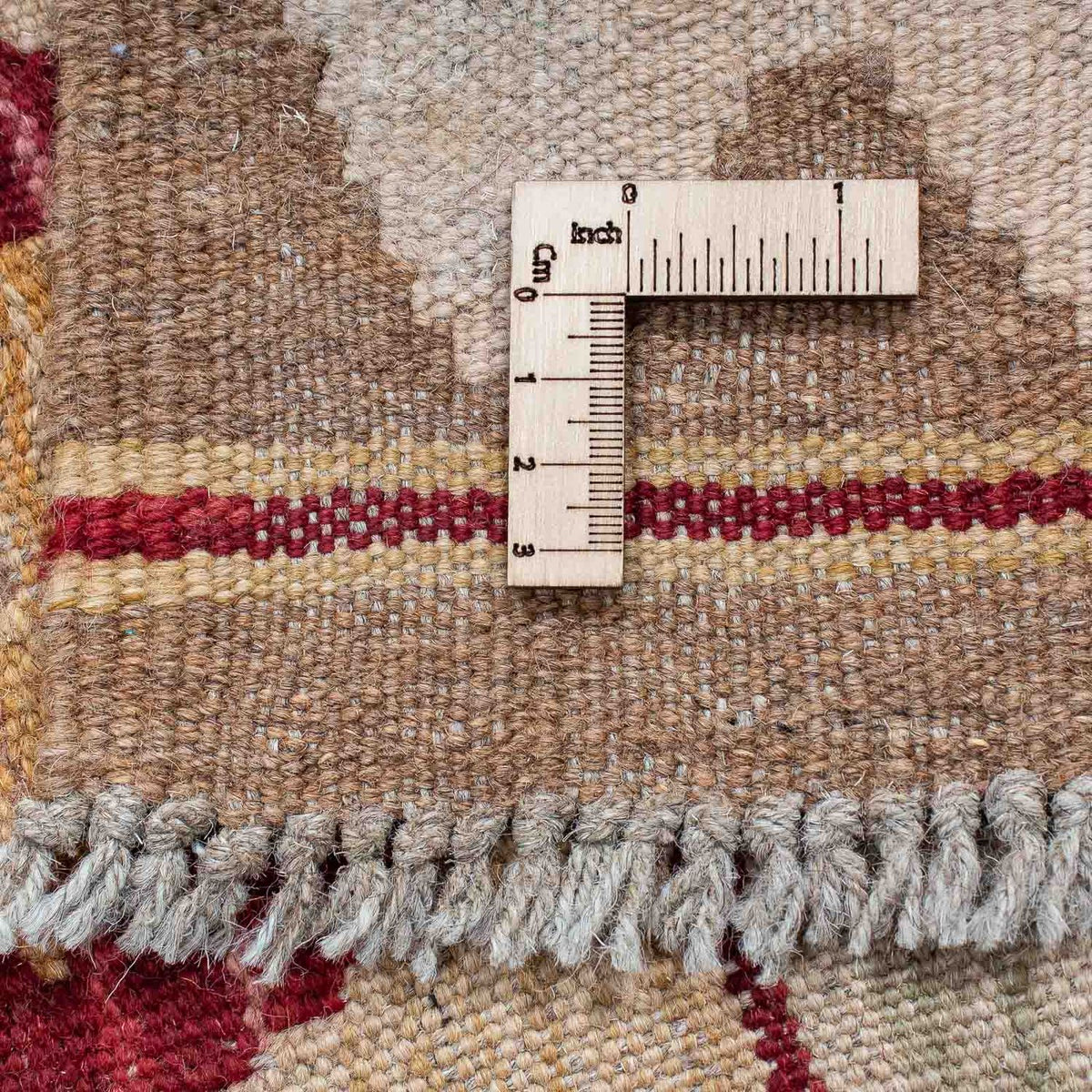 Biegacz Dywan Kelim - Splash - 203 x 68 cm - jasnobrązowy