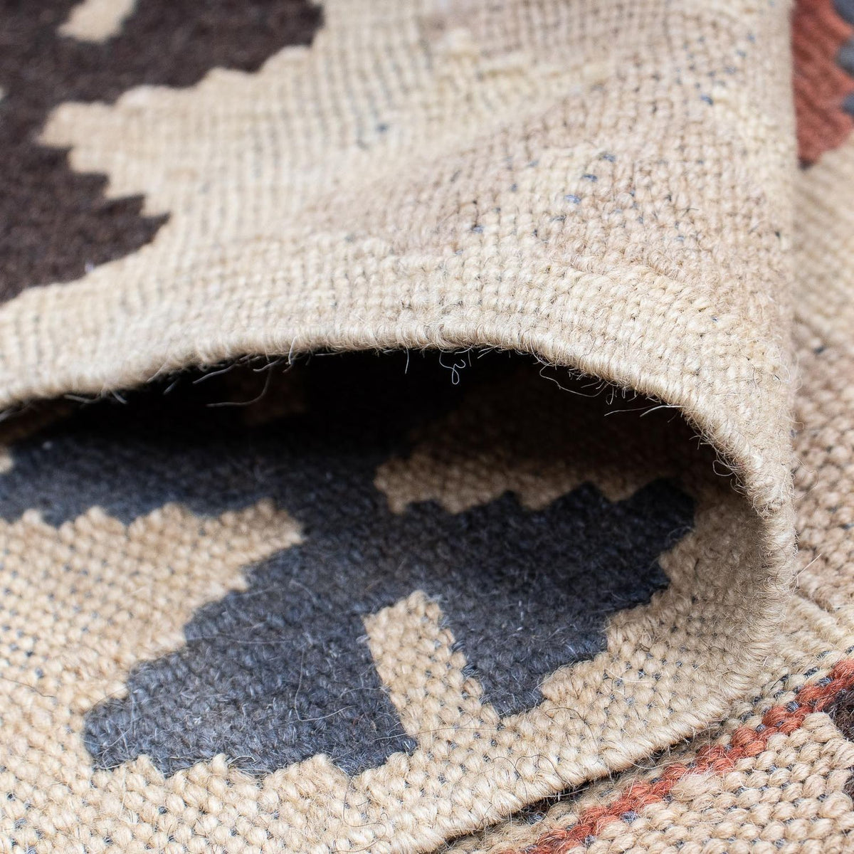 Biegacz Dywan Kelim - Splash - 173 x 70 cm - jasnobrązowy